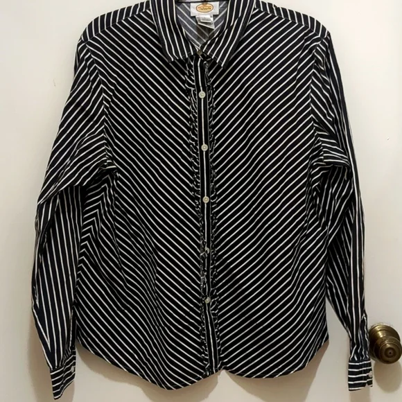 TALBOTS Long Sleeve Button up Shirt Size L - Picture 1 of 7